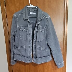 Mebhsky Women's Classic Gray Denim Jacket